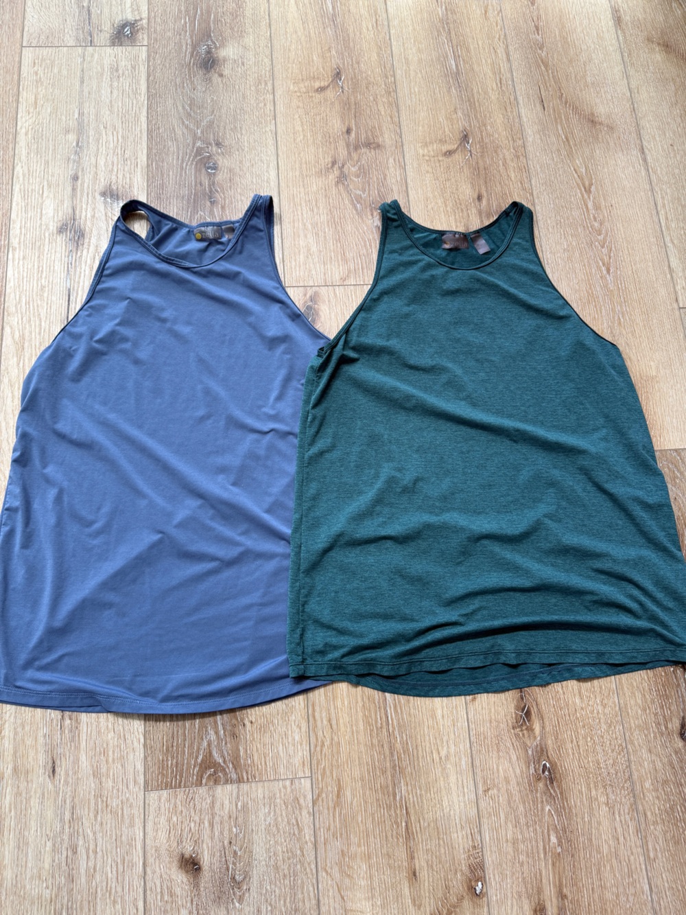 Zella Blue and Green Racerback Tanka